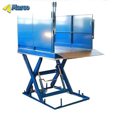 Υδραυλικό Loading Dock Lift Table με Twin Boom Barrier Loading Flaps και Handrails Προσαρμογή